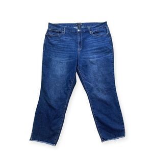 Nanette Lepore Jeans Womens 18 Belle High Rise Skinny Leg Cropped Denim